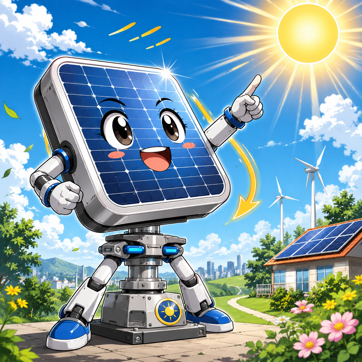 Manga solar tracking pod hero following the sun